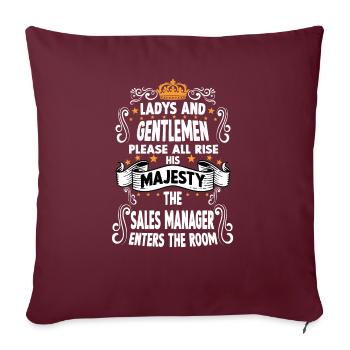 Vertrieb T witziges Spruch Motiv Sales Manager - Sofakissenbezug 45 x 45 cm - Burgunderrot - Vorne