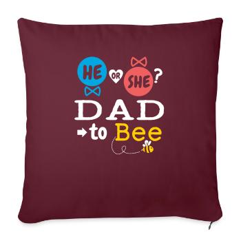 Il ou elle papa à Bee sexe révéler bébé de la famille - Housse de coussin décorative 45 x 45 cm - bordeaux - Devant