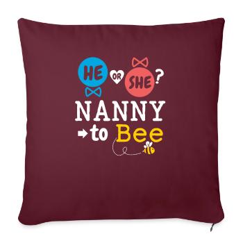 Il ou elle nounou à l’abeille sexe révéler le bébé de la famille - Housse de coussin décorative 45 x 45 cm - bordeaux - Devant