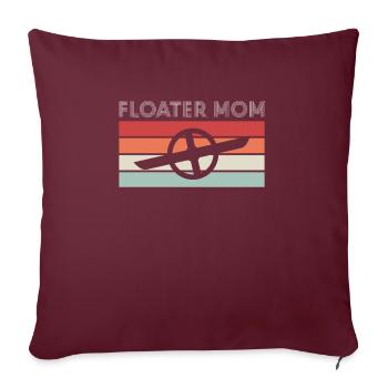 Floater Mom Shirt Vintage Retro Geschenk - Sofakissenbezug 45 x 45 cm - Burgunderrot - Vorne