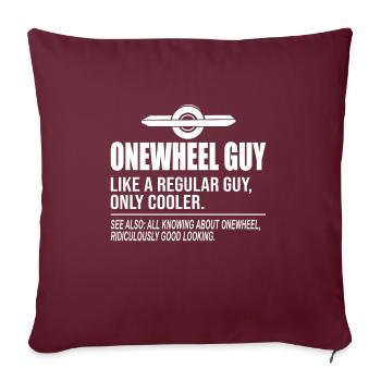 Onewheel Guy Definition Shirt Geschenk - Sofakissenbezug 45 x 45 cm - Burgunderrot - Vorne