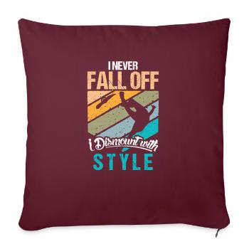 I Never Fall I ... Onewheel Shirt - Sofakissenbezug 45 x 45 cm - Burgunderrot - Vorne