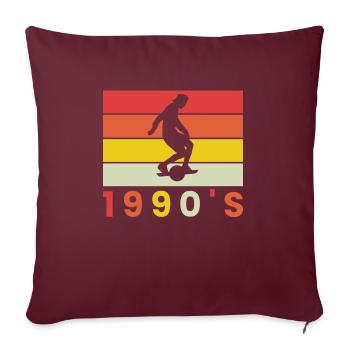 1990´s Vintage Retro Onewheel Shirt - Sofakissenbezug 45 x 45 cm - Burgunderrot - Vorne