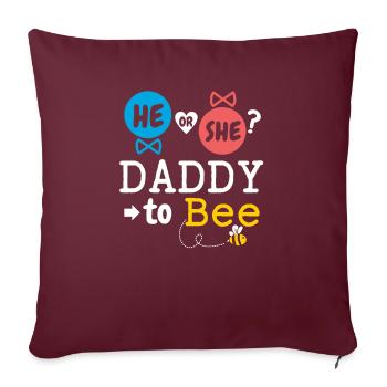Il ou elle papa à l’abeille sexe révéler le bébé de la famille - Housse de coussin décorative 45 x 45 cm - bordeaux - Devant