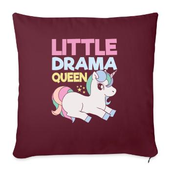 Little Drama Queen Einhorn Zicke Spruch - Sofakissenbezug 45 x 45 cm - Burgunderrot - Vorne