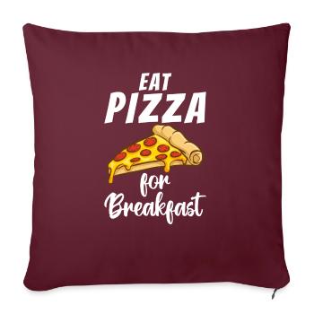 Snack Pizzalove Pizza Lover Gift - Sofa pillowcase 17,3'' x 17,3'' (45 x 45 cm) - burgundy - Front