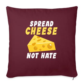 Snack Cheese Lover Cheese Gift - Housse de coussin décorative 45 x 45 cm - bordeaux - Devant