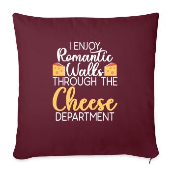 Snack Cheese Lover Cheese Gift - Housse de coussin décorative 45 x 45 cm - bordeaux - Devant