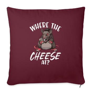 Snack Cheese Lover Cheese Gift - Housse de coussin décorative 45 x 45 cm - bordeaux - Devant