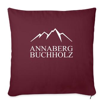 Annaberg Buchholz Erzgebirge Berge - Sofakissenbezug 45 x 45 cm - Burgunderrot - Vorne