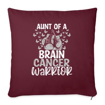 Brain Tumor Awareness Aunt Nephew Niece - Sofakissenbezug 45 x 45 cm - Burgunderrot - Vorne