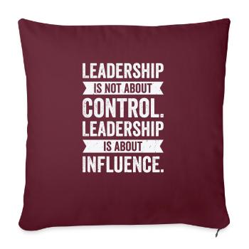 Leadership Sagesse Citations Guide Inspirer - Housse de coussin décorative 45 x 45 cm - bordeaux - Devant