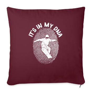 C’est dans mon ADN Snowboarding Lovers Fingerprint - Housse de coussin décorative 45 x 45 cm - bordeaux - Devant