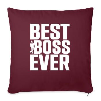 Best Boss Ever Arbeit Geschäft Arbeitskollegen - Sofakissenbezug 45 x 45 cm - Burgunderrot - Vorne