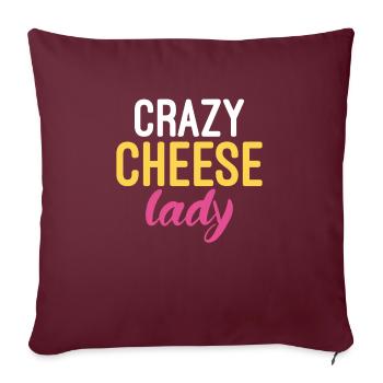 Snack Cheese Lover Cheese Gift - Housse de coussin décorative 45 x 45 cm - bordeaux - Devant