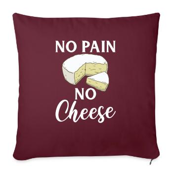 Snack Cheese Lover Cheese Gift - Housse de coussin décorative 45 x 45 cm - bordeaux - Devant