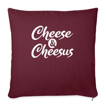 Snack Cheese Lover Cheese Gift - Housse de coussin décorative 45 x 45 cm - bordeaux - Devant