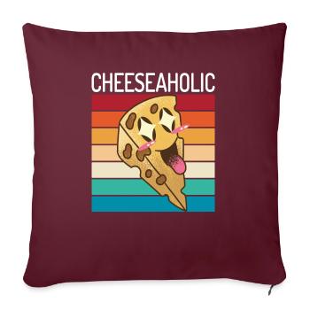 Snack Cheese Lover Cheese Gift - Housse de coussin décorative 45 x 45 cm - bordeaux - Devant