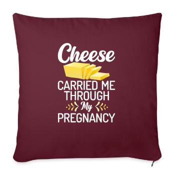Snack Cheese Lover Cheese Gift - Housse de coussin décorative 45 x 45 cm - bordeaux - Devant