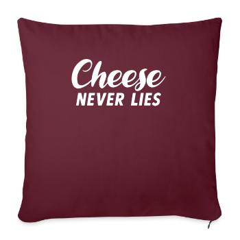 Snack Cheese Lover Cheese Gift - Sofa pillowcase 17,3'' x 17,3'' (45 x 45 cm) - burgundy - Front