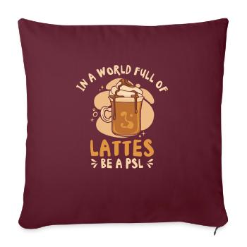 Pumpkin Spice Latte Kaffee-Enthusiast Pumpkin - Sofakissenbezug 45 x 45 cm - Burgunderrot - Vorne