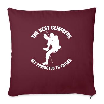 Escalade Montagnes Alpinisme Randonnée en montagne Bloc - Housse de coussin décorative 45 x 45 cm - bordeaux - Devant