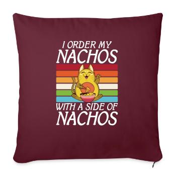 Nacho Lover Nacho Geschenk Mexikanisches Essen - Sofakissenbezug 45 x 45 cm - Burgunderrot - Vorne