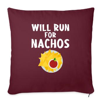 Nacho Lover Nacho Gift Mexican Food - Sofa pillowcase 17,3'' x 17,3'' (45 x 45 cm) - burgundy - Front