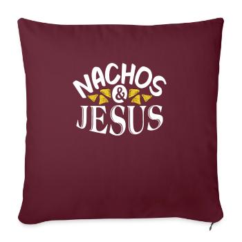 Nacho Lover Nacho Gift Mexican Food - Sofa pillowcase 17,3'' x 17,3'' (45 x 45 cm) - burgundy - Front