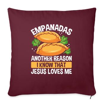 Empada Lover Empanadas another Reason God Colombia - Sofakissenbezug 45 x 45 cm - Burgunderrot - Vorne