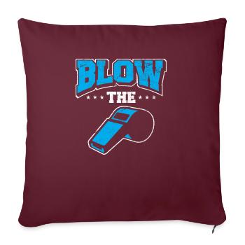 Drôle Ref Blow The Whistle Bad Referee Whistle - Housse de coussin décorative 45 x 45 cm - bordeaux - Devant