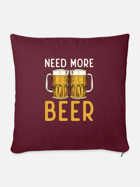 Biertrinker Bier Geschenke - Sofakissenbezug 45 x 45 cm - Burgunderrot