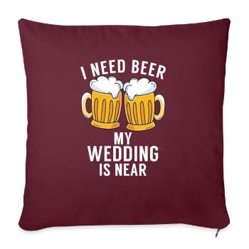 Beer Drinker Beer Gifts - Sofa pillowcase 17,3'' x 17,3'' (45 x 45 cm) - burgundy - Front