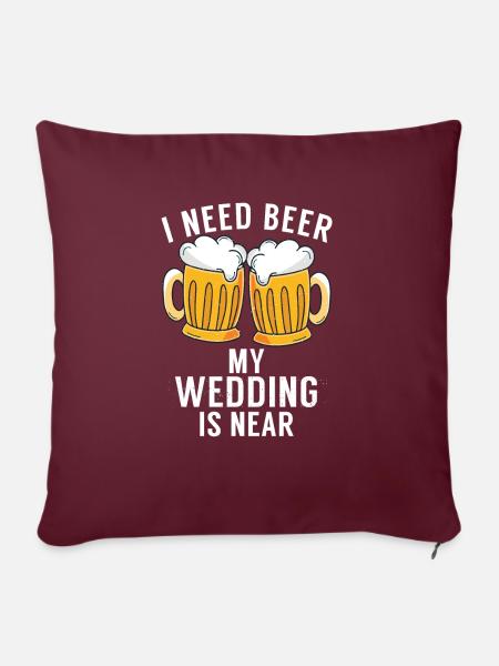 Biertrinker Bier Geschenke - Sofakissenbezug 45 x 45 cm - Burgunderrot