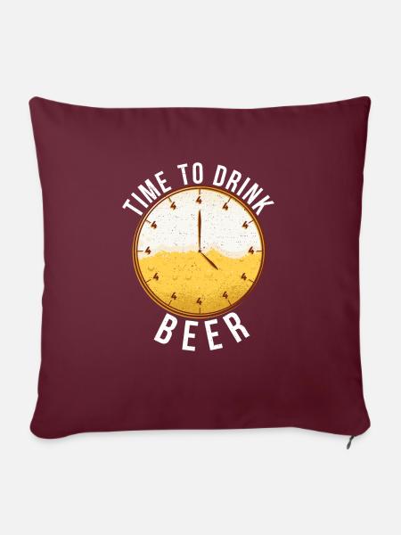 Biertrinker Bier Geschenke - Sofakissenbezug 45 x 45 cm - Burgunderrot