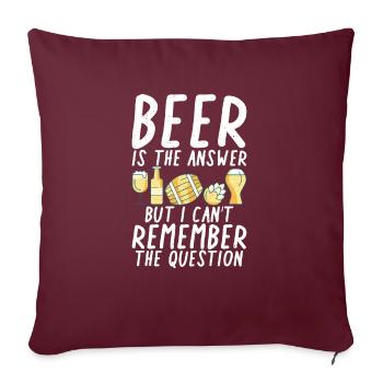 Beer Drinker Beer Gifts - Sofa pillowcase 17,3'' x 17,3'' (45 x 45 cm) - burgundy - Front
