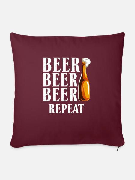 Biertrinker Bier Geschenke - Sofakissenbezug 45 x 45 cm - Burgunderrot