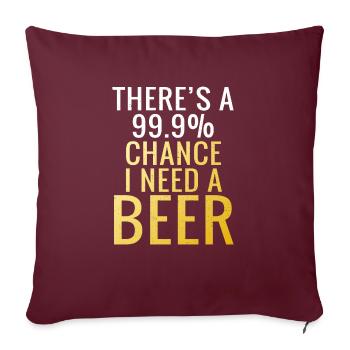 Beer Drinker Beer Gifts - Sofa pillowcase 17,3'' x 17,3'' (45 x 45 cm) - burgundy - Front