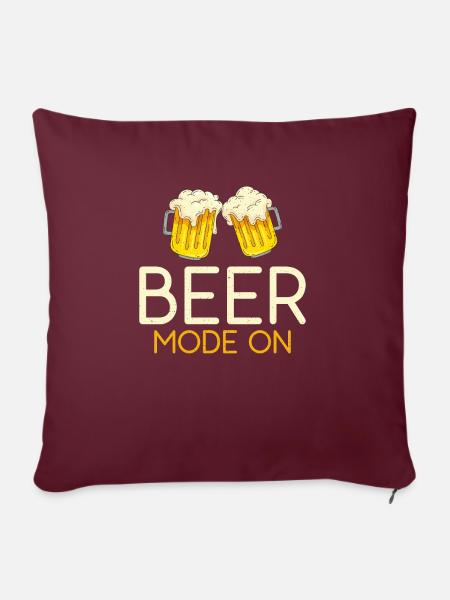 Biertrinker Bier Geschenke - Sofakissenbezug 45 x 45 cm - Burgunderrot
