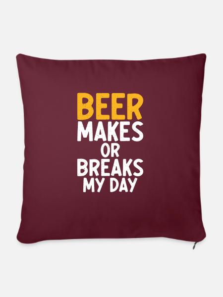 Biertrinker Bier Geschenke - Sofakissenbezug 45 x 45 cm - Burgunderrot