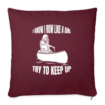 Rameur Femme Aviron Club Aviron Filles Aviron - Housse de coussin décorative 45 x 45 cm - bordeaux - Devant