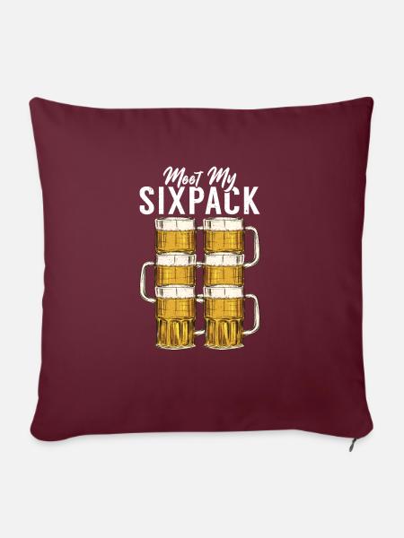 Biertrinker Bier Geschenke - Sofakissenbezug 45 x 45 cm - Burgunderrot