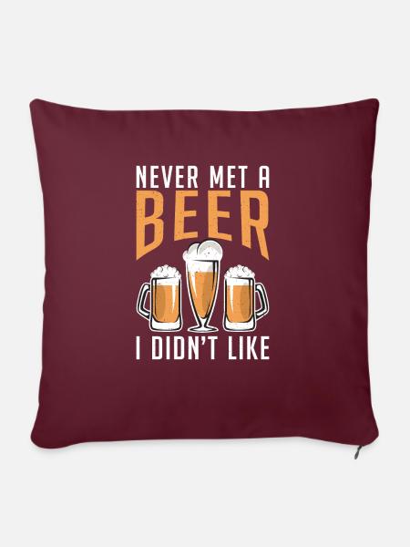 Bier-Trinker-Bier-Geschenke - Sofakissenbezug 45 x 45 cm - Burgunderrot