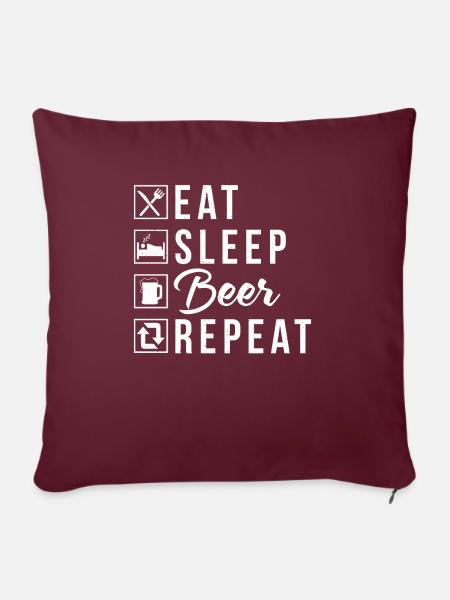 Biertrinker Bier Geschenke - Sofakissenbezug 45 x 45 cm - Burgunderrot