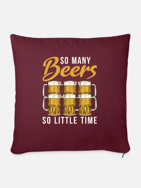 Biertrinker Bier Geschenke - Sofakissenbezug 45 x 45 cm - Burgunderrot