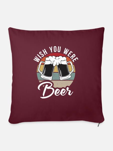 Biertrinker Bier Geschenke - Sofakissenbezug 45 x 45 cm - Burgunderrot