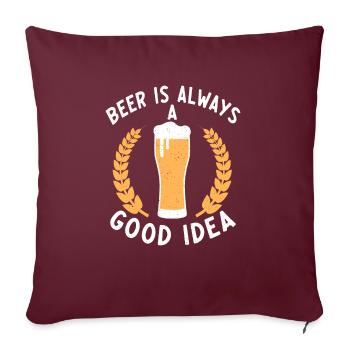 Beer Drinker Beer Gifts - Sofa pillowcase 17,3'' x 17,3'' (45 x 45 cm) - burgundy - Front