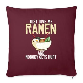 Ramen Lover - Sofa pillowcase 17,3'' x 17,3'' (45 x 45 cm) - burgundy - Front