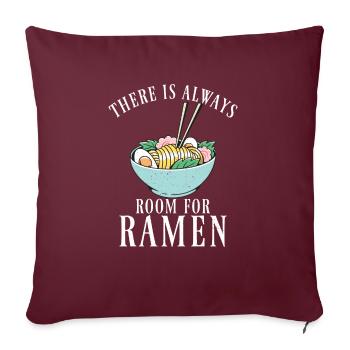 Ramen Liebhaber - Sofakissenbezug 45 x 45 cm - Burgunderrot - Vorne