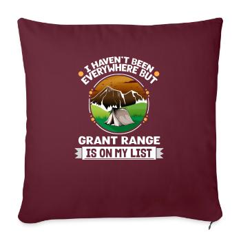 Grant Range Is On My List Hiking Camping Hiker - Sofakissenbezug 45 x 45 cm - Burgunderrot - Vorne